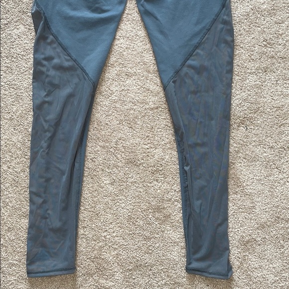Grey Fabletics Leggings with Mesh Back - Picture 5 of 8
